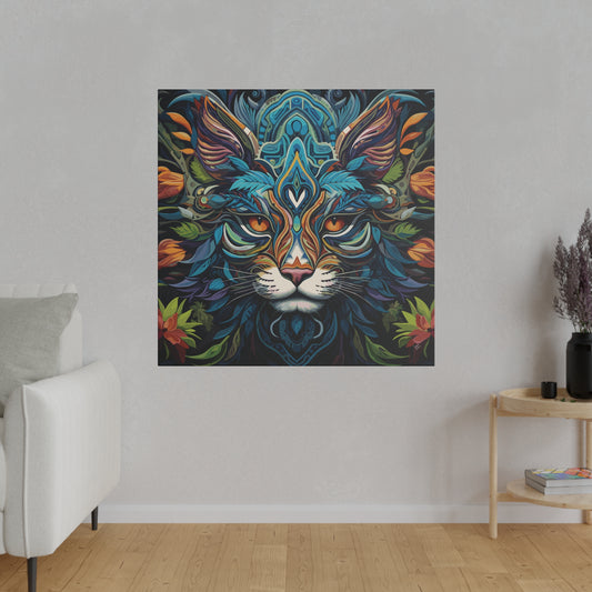 Jungle Cat Psychedelic Blue