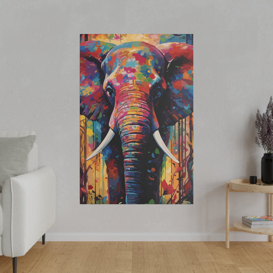 Elephant Holi Vibrant