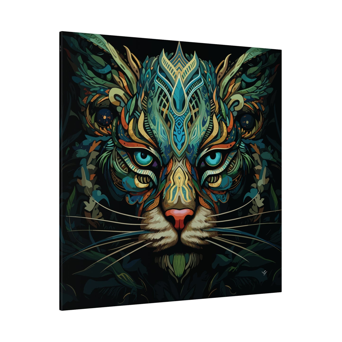 Jungle Cat Psychedelic Green