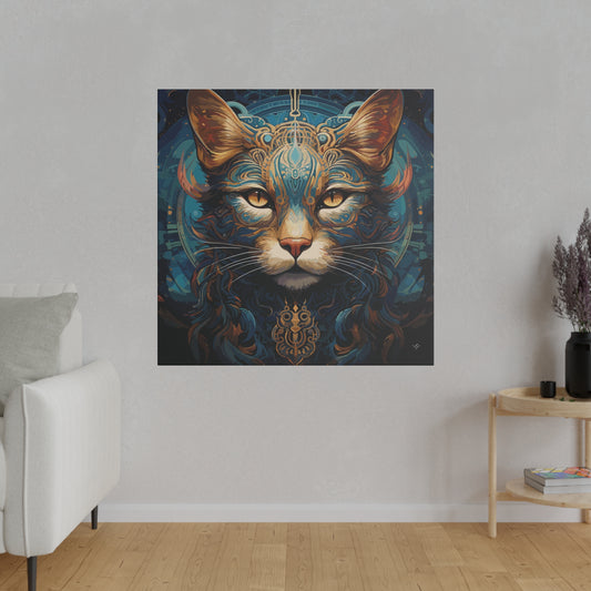 Jungle Cat Psychedelic Blue Time Traveller