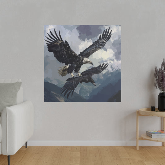 Hopi Prophecy Eagle Meets Condor Black & White