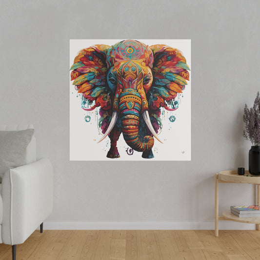 Feathered Elephant Psychedelic White