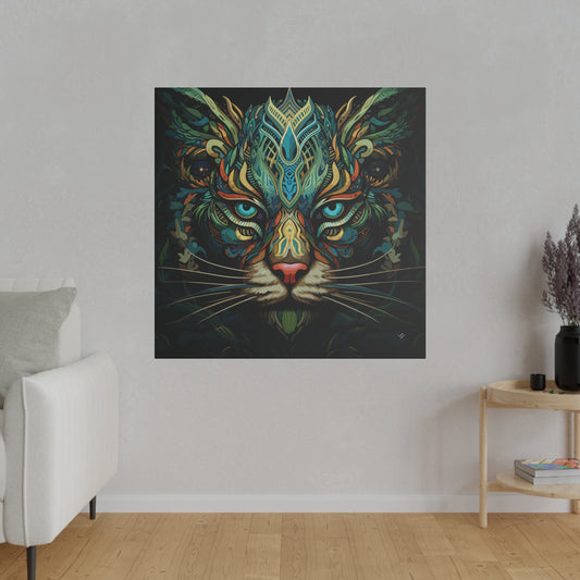 Jungle Cat Psychedelic Green